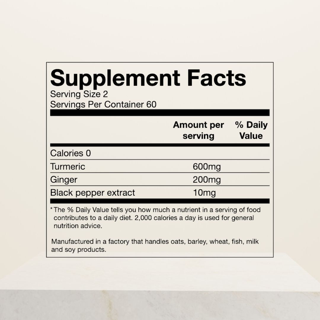 Organic Ginger & Turmeric  | 60 Capsules